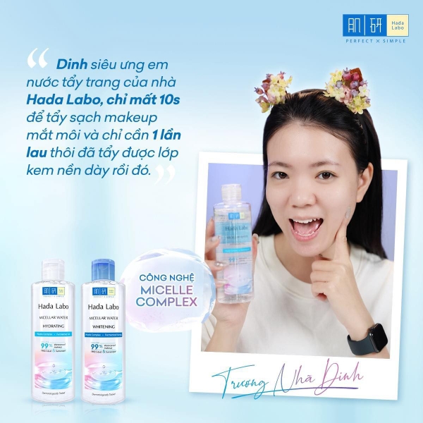 Nước tẩy trang da nhạy cảm Hada Labo Micellar Water 240ml