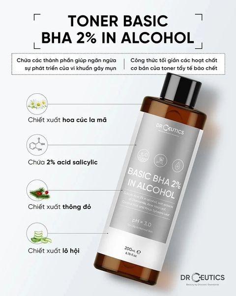 Toner BHA DrCeutics BASIC BHA 2% IN ALCOHOL