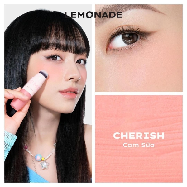 Má hồng Lemonade Dạng Kem Thuần Chay Perfect Couple Blush - Love Edition 2 Shade 8.5g