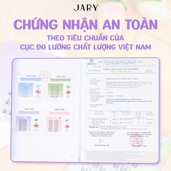 Lông Mi Cụm Có Sẵn Keo Jary Pro Cluster Lashes - Hộp Nhựa 6 Hàng
