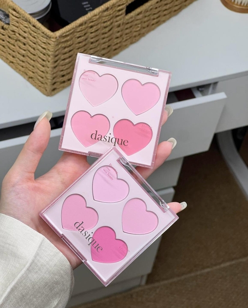 Phấn Má Hồng 4 Ô Dasique Sweet Heart Collection Blending Mood Cheek - Màu 13