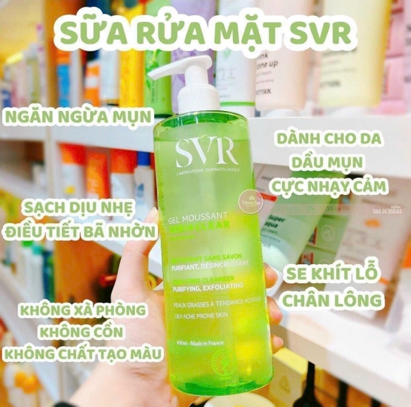 Sữa rửa mặt SVR Sebiaclear Gel Moussant 200ml-400ml