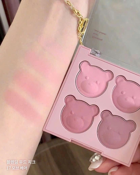 BST My Bear Collection Bảng Má Hồng Dasique Blending Mood Cheek - 17 Mauve Bear