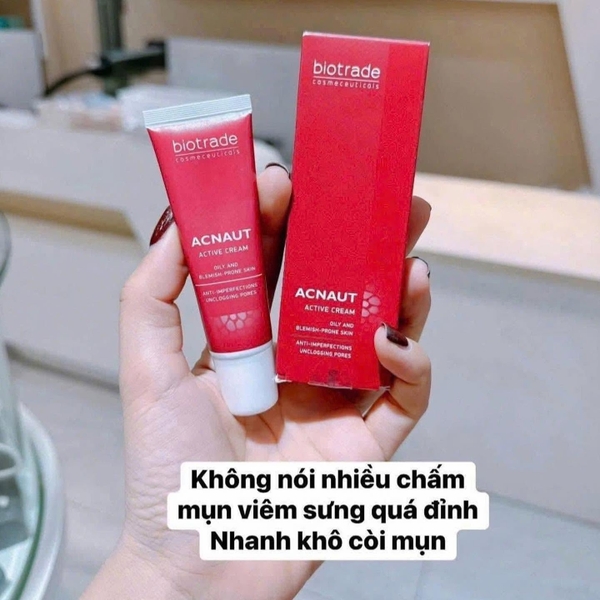 Chấm mụn biotrade acnaut active cream