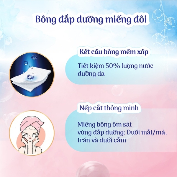 Bông Đắp Dưỡng Silcot Miếng Đôi Hộp 40 Miếng