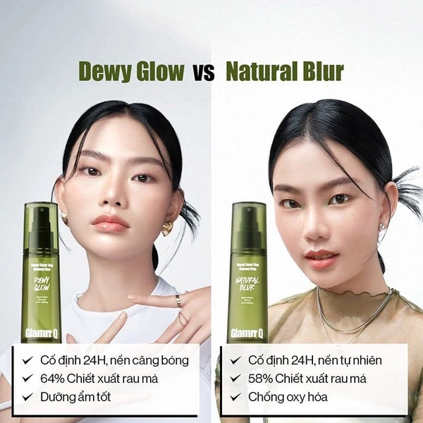 Xịt Khóa Nền Glamrr Q Vegan Super Makeup Fixer