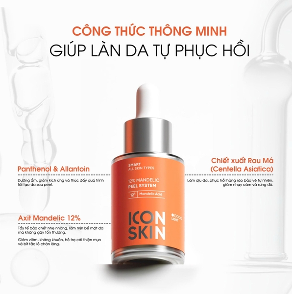 Peel da căng bóng Icon Skin 12% Mandelic Smart Peel System
