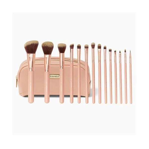 Bộ Cọ BH Cosmetics Chic 14 cây kèm ví đựng BHBO09