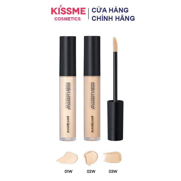 Che khuyết điểm che phủ tốt Peripera Double Longwear Cover Concealer 5.5g