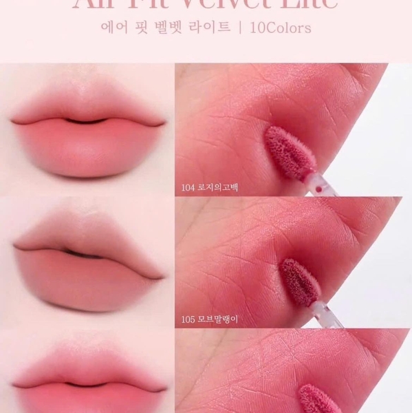 Son kem lì Black Rouge Air Fit Velvet Tint