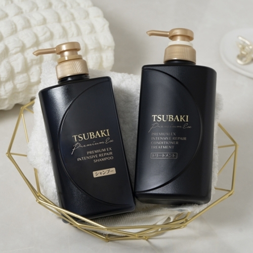 Dầu gội xả phục hồi tóc Tsubaki Premium Ex Intensive Repair 490ml (Màu Đen)
