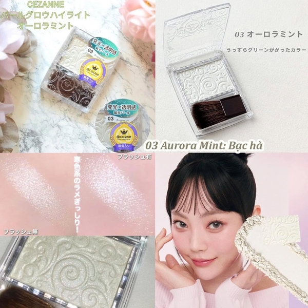 Phấn bắt sáng Cezanne Pearl Glow Highlight