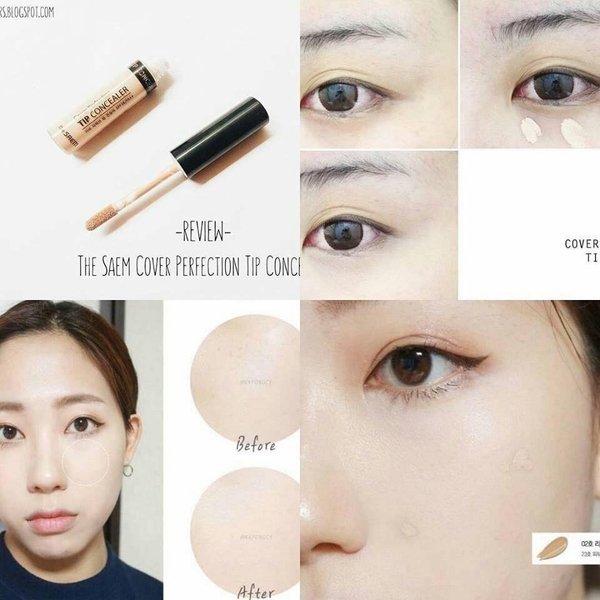 Che khuyết điểm che phủ tốt The Saem Cover Perfection Tip Concealer SPF28 PA++ 6.5g