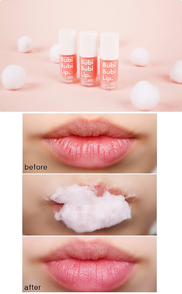 Gel Sủi Tẩy Tế Bào Chết Siêu Mềm Môi Unpa Bubi Bubi Bubble Lip Scrub