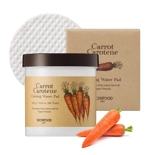 Toner pad Skinfood Carrot Carotene Calming Water Pad (60 miếng)