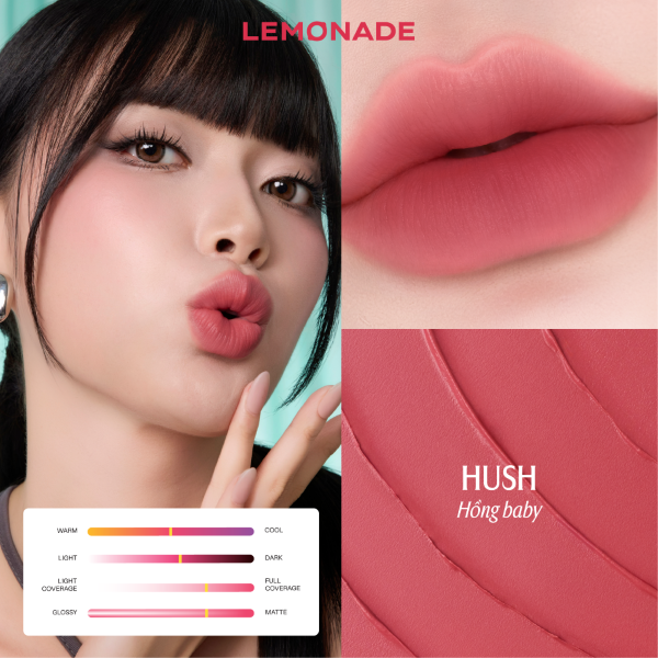 Son Bùn Ẩm Mịn Lâu Trôi Lemonade Perfect Couple Blurry Stain Lip Cream