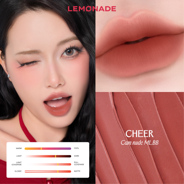 Son Bùn Ẩm Mịn Lâu Trôi Lemonade Perfect Couple Blurry Stain Lip Cream