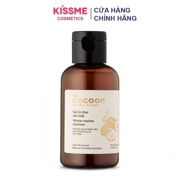 Gel rửa mặt da dầu mụn bí đao Cocoon Winter Melon Cleanser Bí Đao140ml