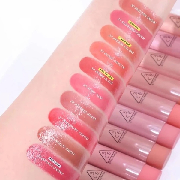 Son Bóng Dưỡng Môi Có Màu 3CE Glazy Lip Glow