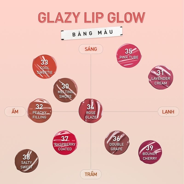Son Bóng Dưỡng Môi Có Màu 3CE Glazy Lip Glow