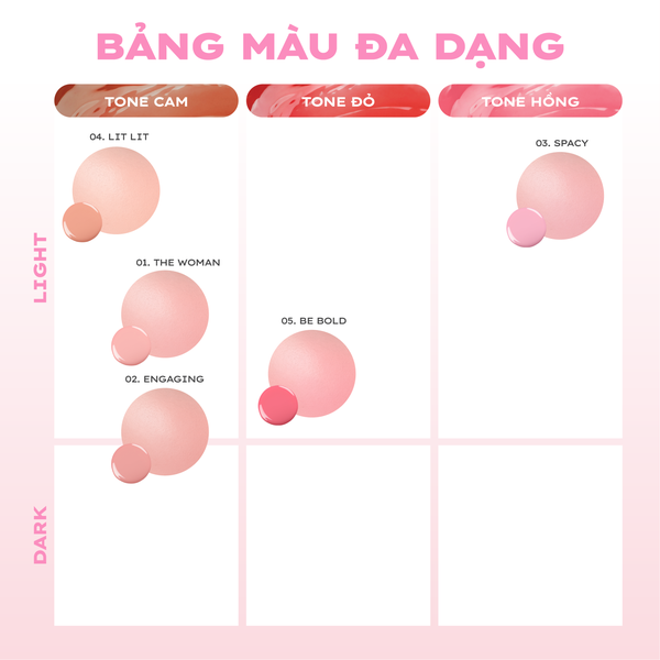 Má hồng căng bóng dạng phấn nước thuần chay Mirror Mirror Blush Cushion 5g