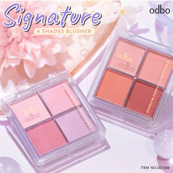 Phấn Má 4 Ô Odbo Signature 4 Shades Blusher