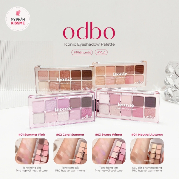 Phấn Mắt 10 Ô Odbo Iconic Eyeshadow Palette