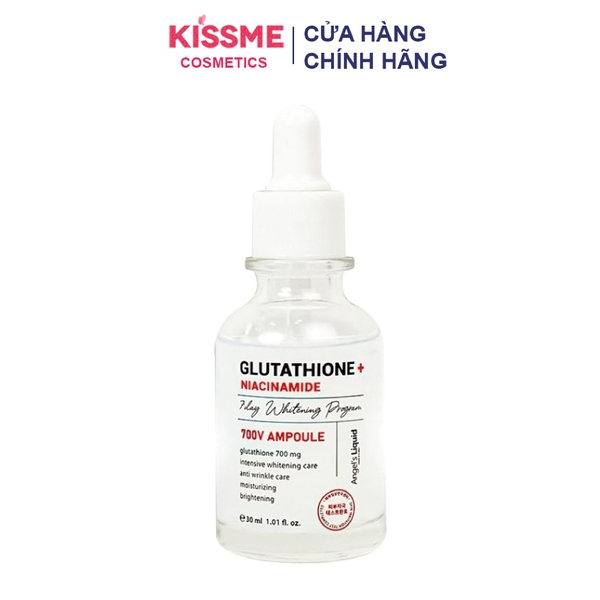 Tinh chất Dưỡng Trắng Mờ Thâm Nám Angel's Liquid Glutathione Niacinamide 700V-Ampoule
