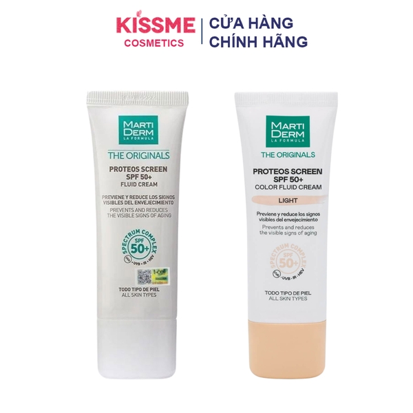 (Hàng nhập khẩu) Kem Chống Nắng MartiDerm The Originals Proteos Screen SPF50+ Fluid Cream 40ml