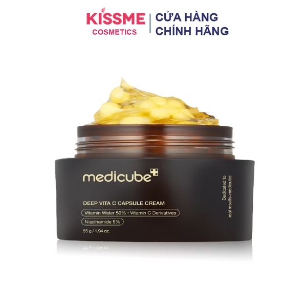 Kem dưỡng Medicube đen Deep Vita C capsule dưỡng sáng mờ thâm