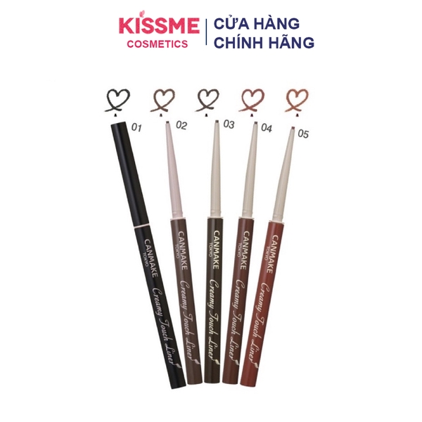 Chì kẻ mắt lâu trôi chống nước Canmake Creamy Touch Liner