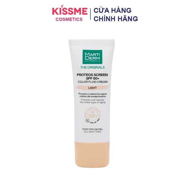 (Hàng nhập khẩu) Kem Chống Nắng MartiDerm The Originals Proteos Screen SPF50+ Fluid Cream 40ml