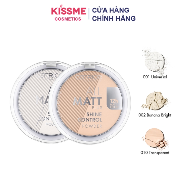 Phấn Phủ Kiềm Dầu Che Phủ Tốt Catrice All Matt Plus Shine Control Powder 10g