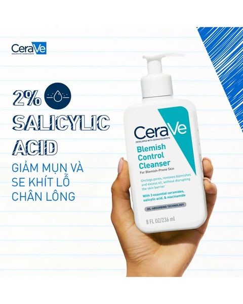 Sữa rửa mặt da nhạy cảm CeraVe Cleanser