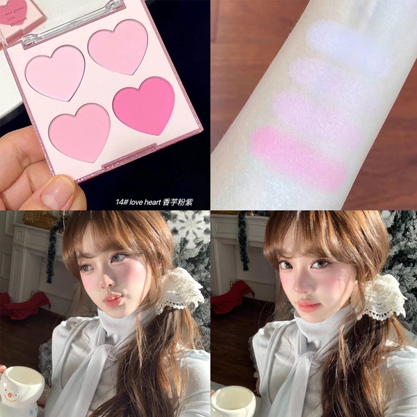 Phấn Má Hồng 4 Ô Dasique Sweet Heart Collection Blending Mood Cheek