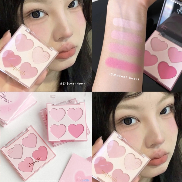 Phấn Má Hồng 4 Ô Dasique Sweet Heart Collection Blending Mood Cheek