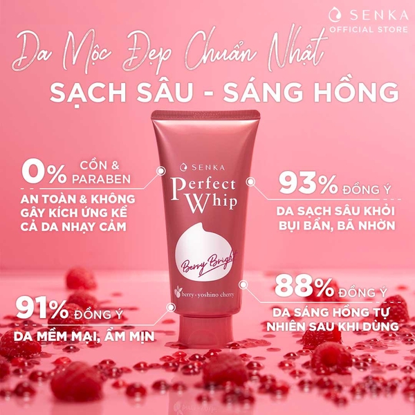 Sữa rửa mặt Senka Perfect Whip 120g