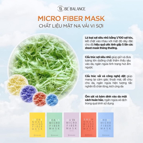 Mặt nạ vải vi sợi Be'Balance Micro Fiber Mask