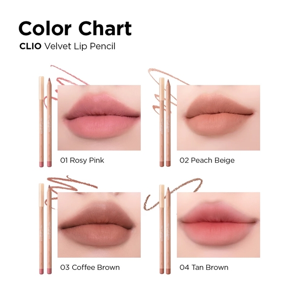 Chì Kẻ Viền Môi Clio Velvet Lip Pencil Kèm Gọt Chì