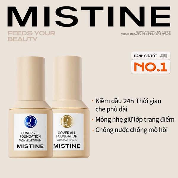 Kem Nền Mistine Cover All Silky Natural Finish 30g