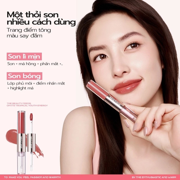 Son 2 đầu MISTINE Tipsy-lock Lip Duo