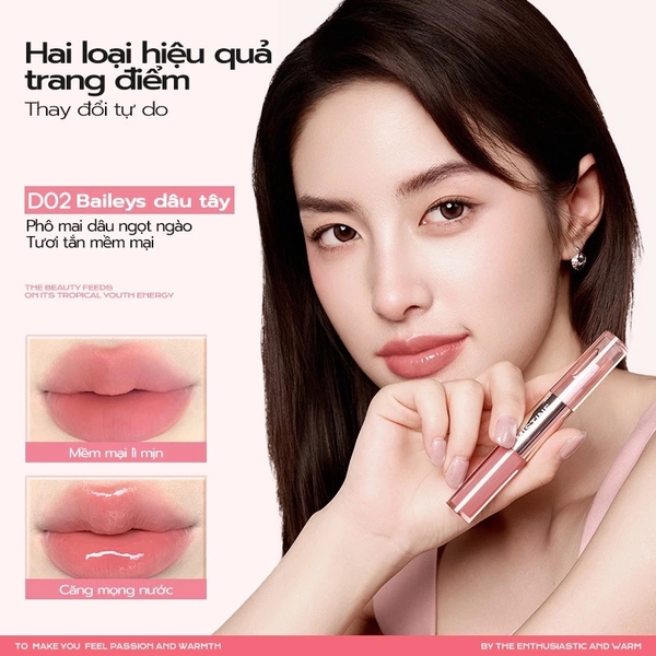 Son 2 đầu MISTINE Tipsy-lock Lip Duo