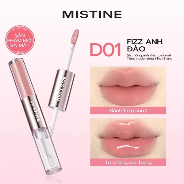 Son 2 đầu MISTINE Tipsy-lock Lip Duo