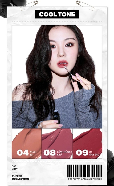 Son Kem Lì Bền Màu, Lâu Trôi Merzy Puffer Velvet Tint 3.7g