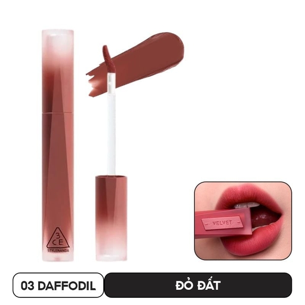Son Kem Lì 3CE Nhung Lì Velvet Lip Tint Plush