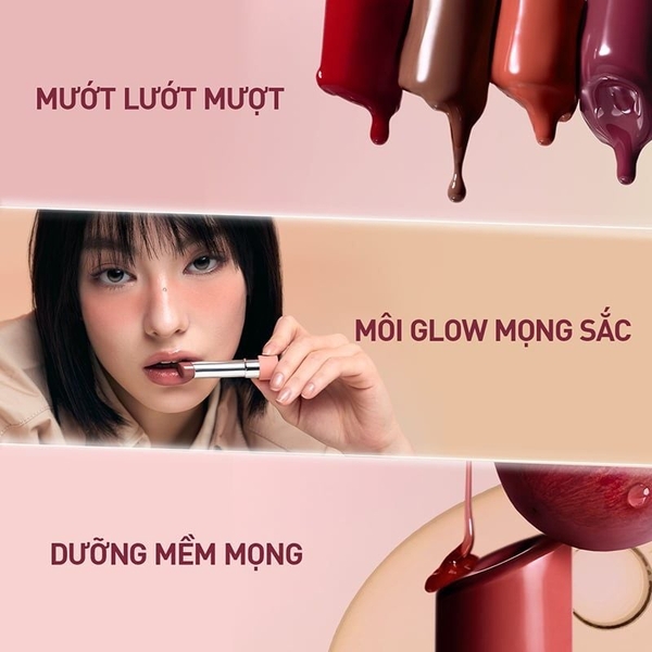 Son Bóng Dưỡng Môi Có Màu 3CE Glazy Lip Glow