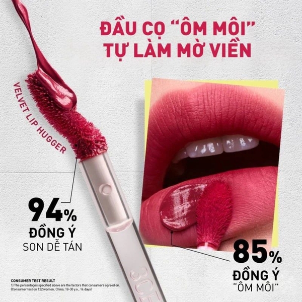 Son Kem Lì 3CE Nhung Lì Velvet Lip Tint Plush