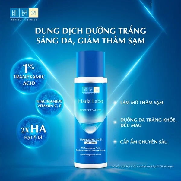 Lotion dưỡng trắng Hada Labo Perfect White Tranexamic Acid