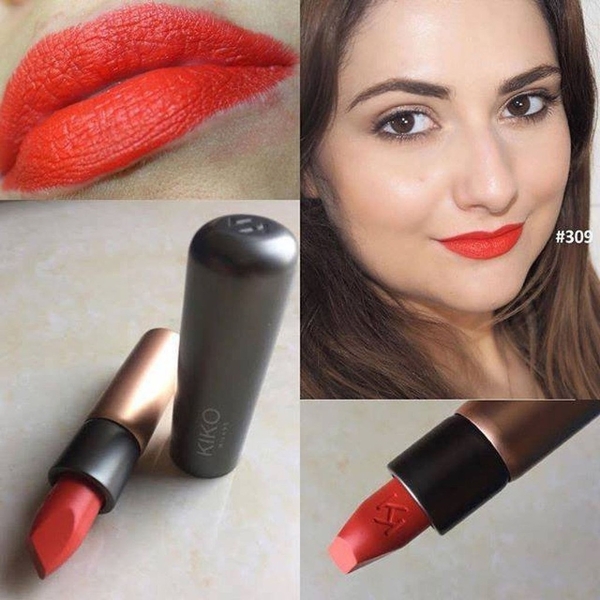 Son thỏi lì Kiko 309 Tulip Red