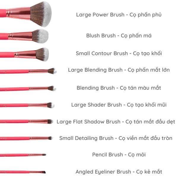 Bộ cọ BH cosmetics bombshell beauty 10 cây